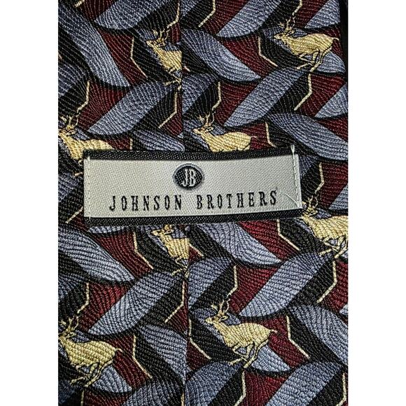 Johnson Brothers running Deer Mens silk Necktie Tie made in USA - Picture 3 of 4